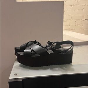 American Eagle Outfitters Black Platform Sandals